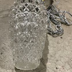 Pineapple Teardrop Glass Light Vintage Globe  1960-70’s era.