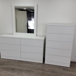 Brand New Dresser with Mirror and Chest / Cómoda con Espejo y Gavetero Nuevos a Estrenar...fast Delivery 🚚 
