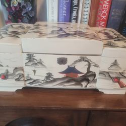 Vintage Asian music box for jewelry