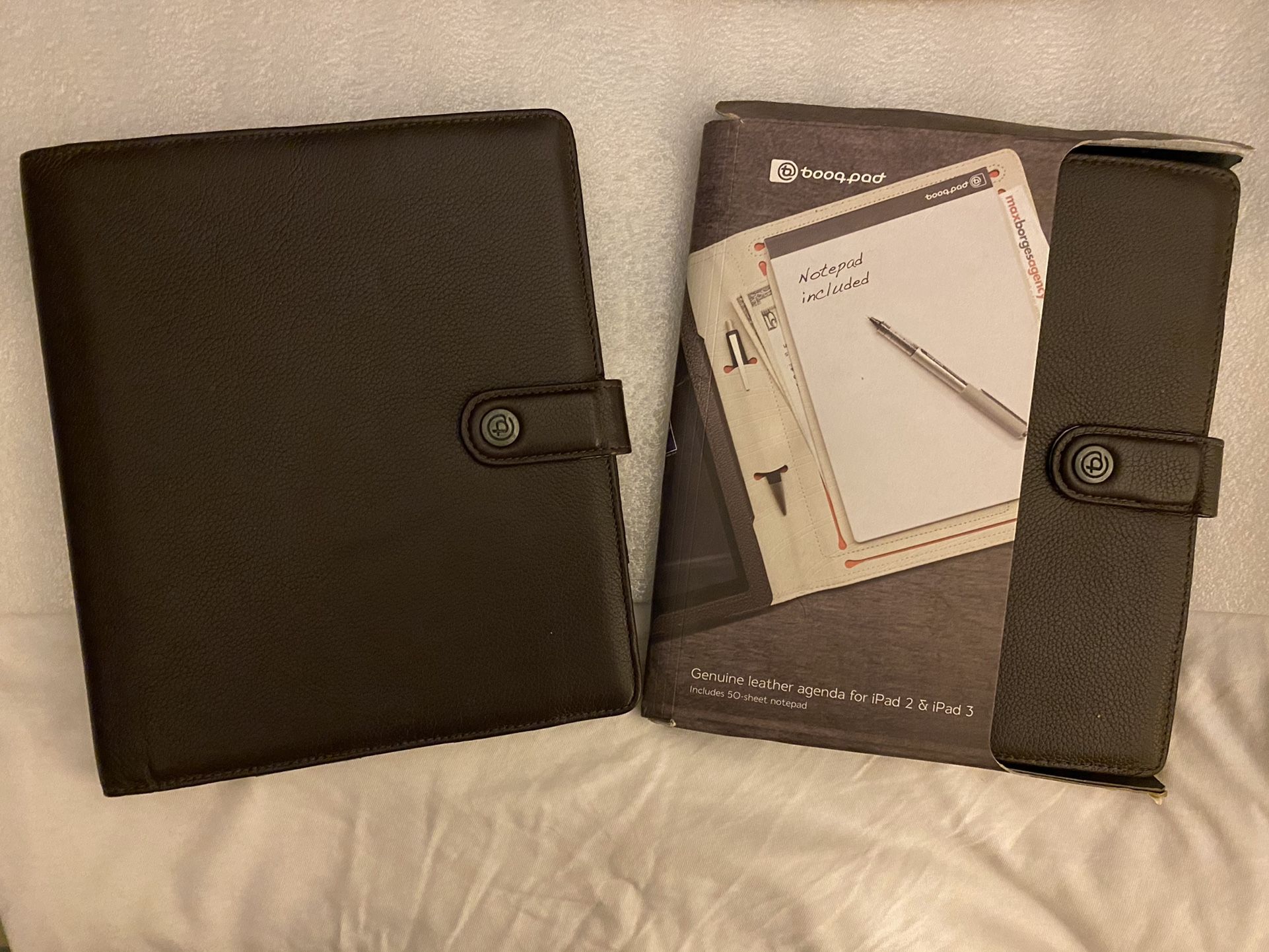 Genuine Leather Agenda For Ipad 2 & 3, Color Dark Brown, New