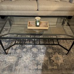 Glass Coffee Table & 2 Side Tables  