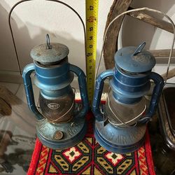 PAREJA FAROLES ANTIGUO DE METAL Y CRISTAL