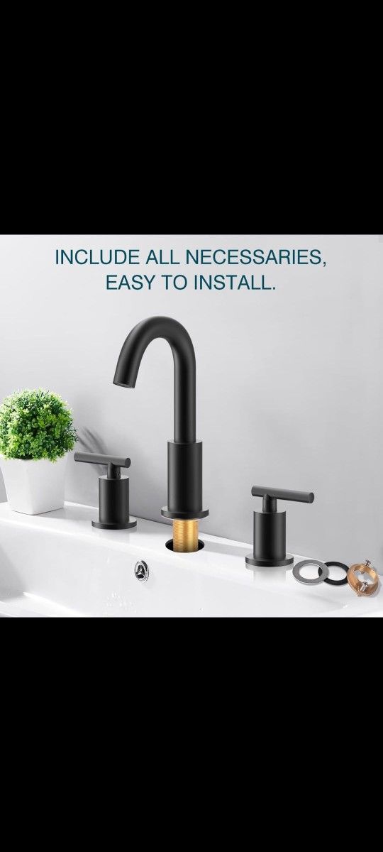 TRUSTMI 2-Handle 8-inch Bathroom Faucet And Sink