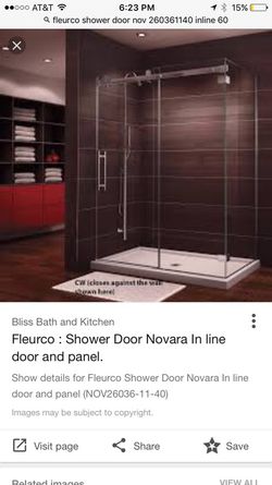 Frameless Sliding Shower Door with Return Panel