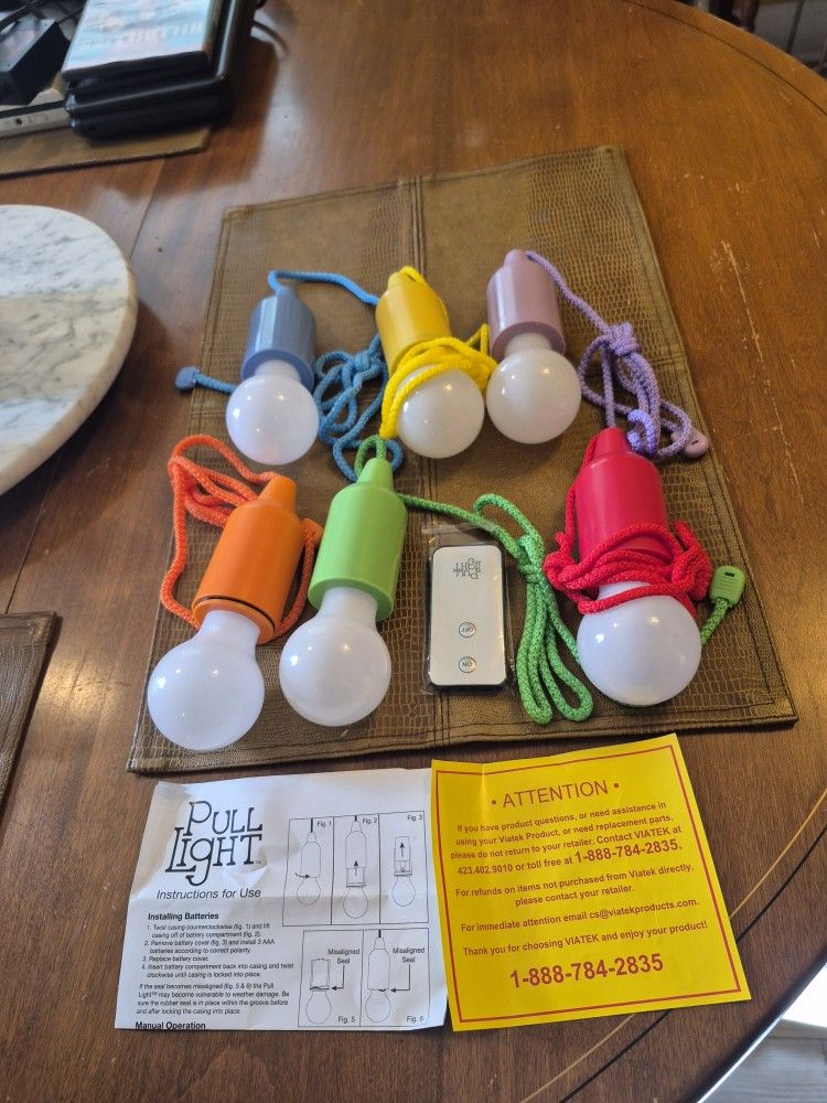 Viatek 6 Pack Battery Pull Lights