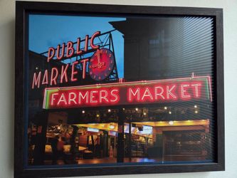 Seattle Pike Place Market Framed Art – Custom Premium Frame & Museum Glass