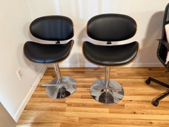 Set of 2 Modern Adjustable Bar Stools