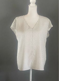 Women's Polka Dot V-Neck Blouse