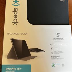 Speck Case for iPad Pro 12.9 Inch(2018-2022) - Drop & Camera Protection, Slim Multi Range Stand, Apple Pencil Holder