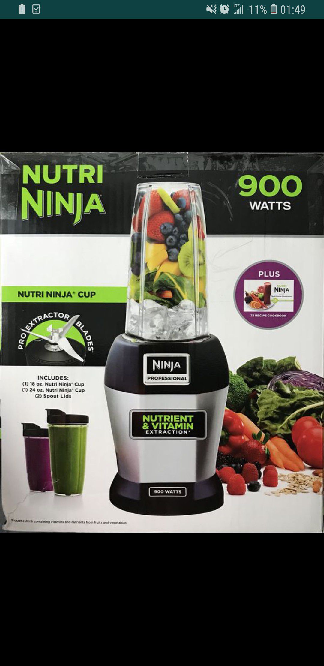 Nutri Ninja 900 Watts Nutrient & Vitamin Extraction for Sale in