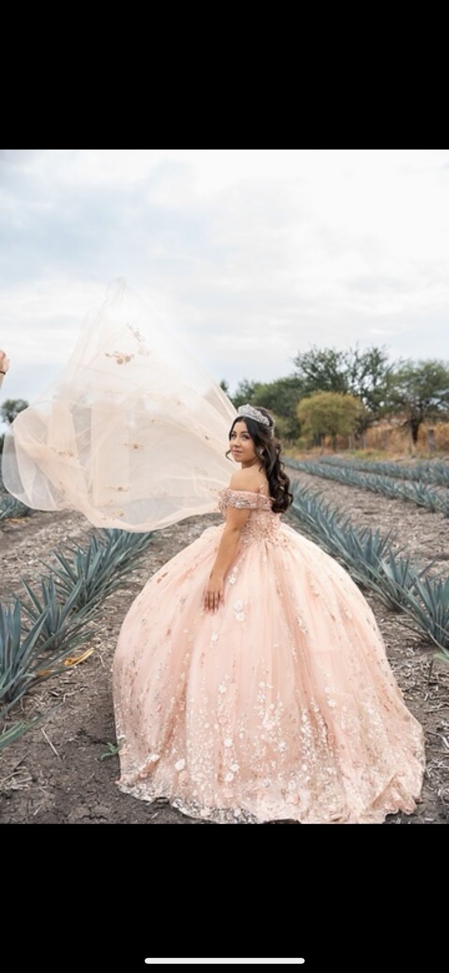 Light Pink Corset Off The Shoulder Quinceanera Dress 