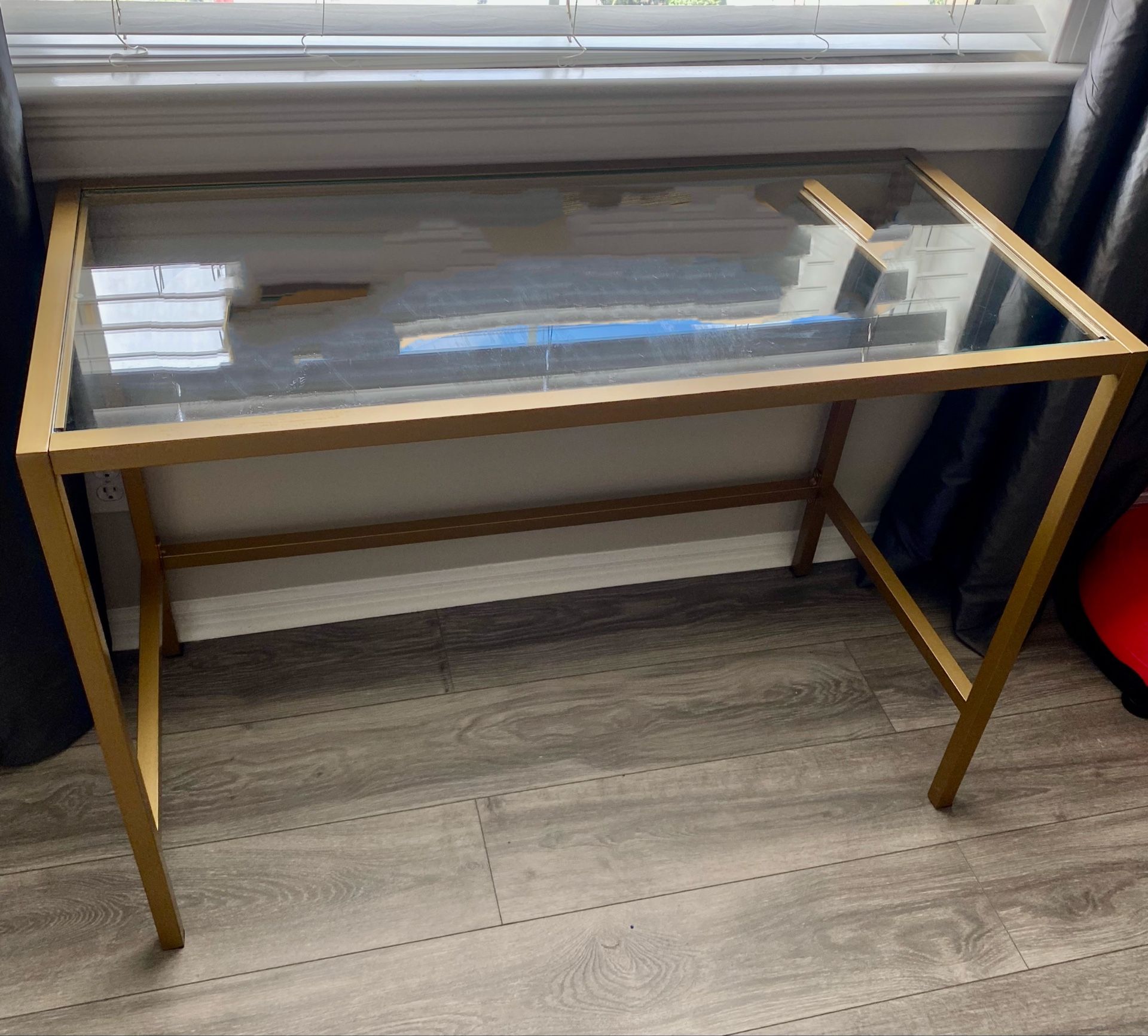 Gold Glass Desk