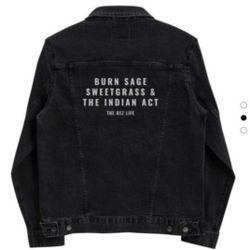 The Rez Life Black Jean Jacket.