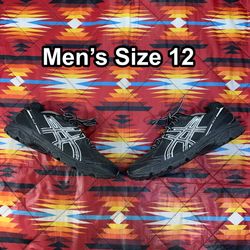 ASICS GLS Men's Size 12 Black White Running Shoes T23EQ Athletic Comfortable