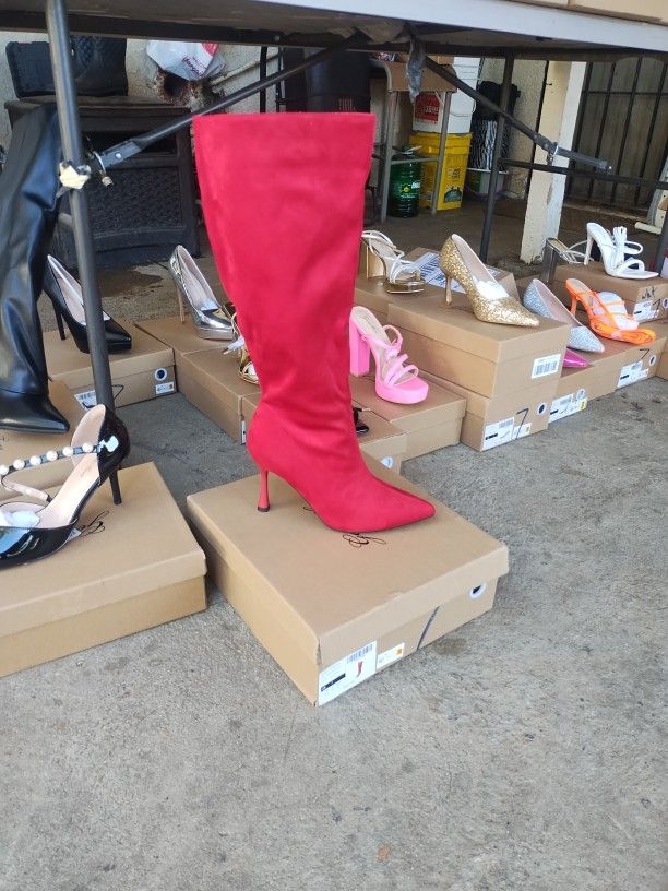 Red Suede Boots