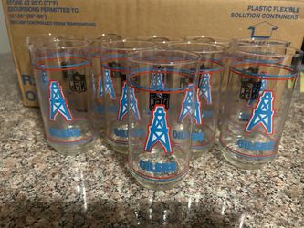 Vintage Houston Oilers Glasses