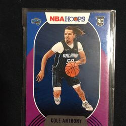 Cole Anthony RC NBA Hoops Purple
