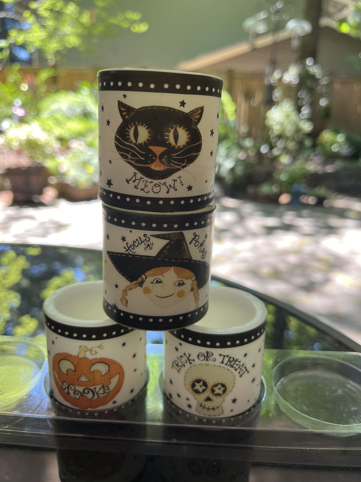 Pottery Barn Flameless Halloween Candle Set - NEW