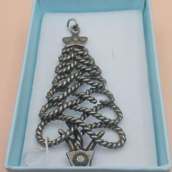 Vintage Christmas Tree Pendant,  2 1/2 inches