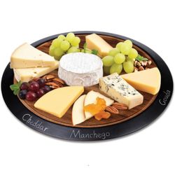 Lazy Susan Turnable Board With Chalk