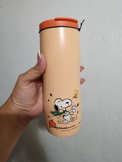 Starbucks Snoopy Peanuts Fall orange Tumbler 2026