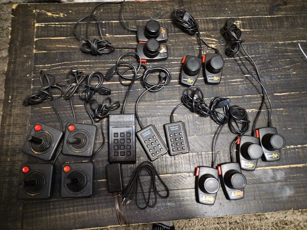 Atari Controller's Joystick, Atari Touch Pads, Atari Keyboard Controller,And Misc Adapters
