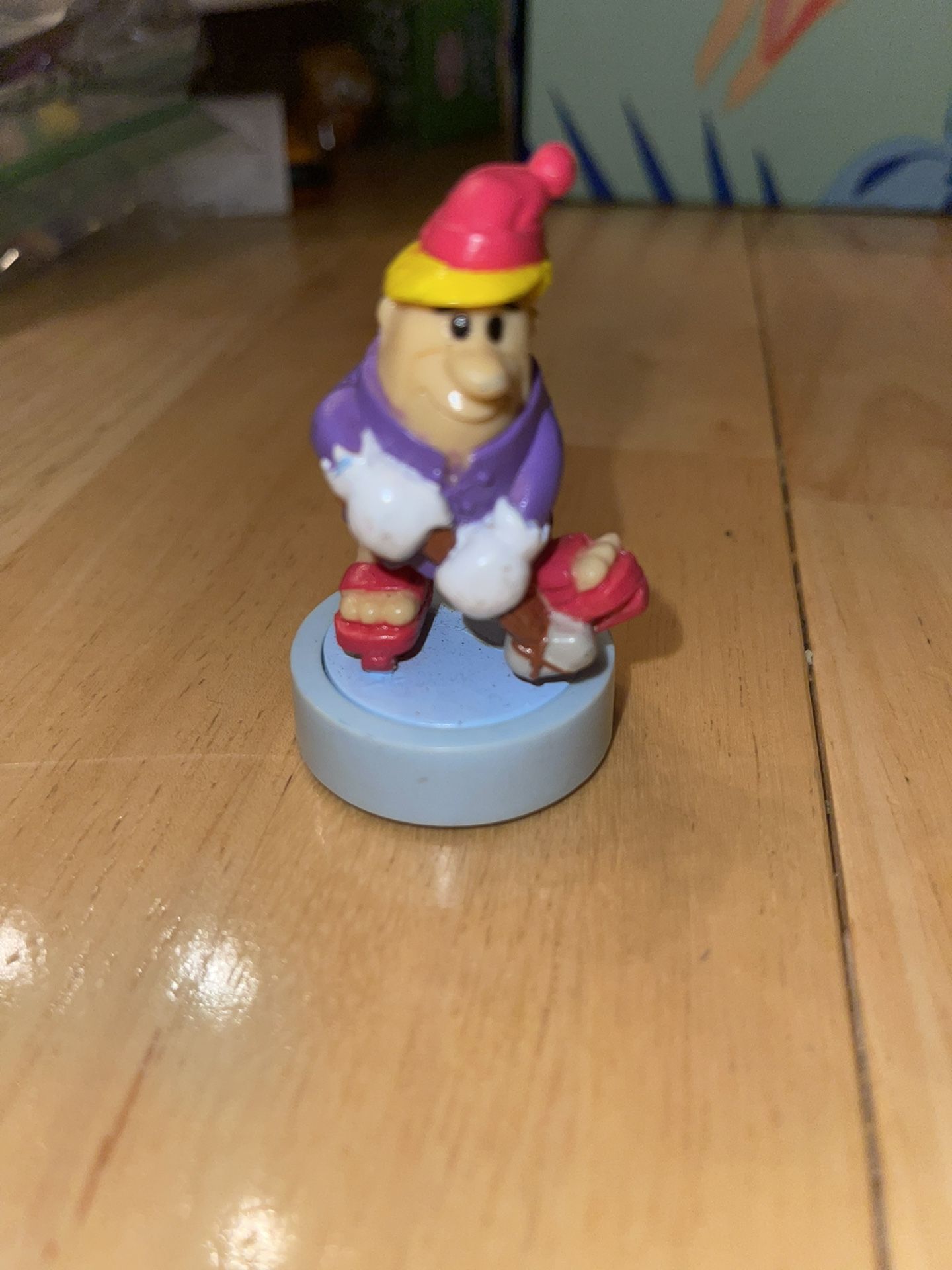 Vintage Barney Hockey Toy (Flinstones)