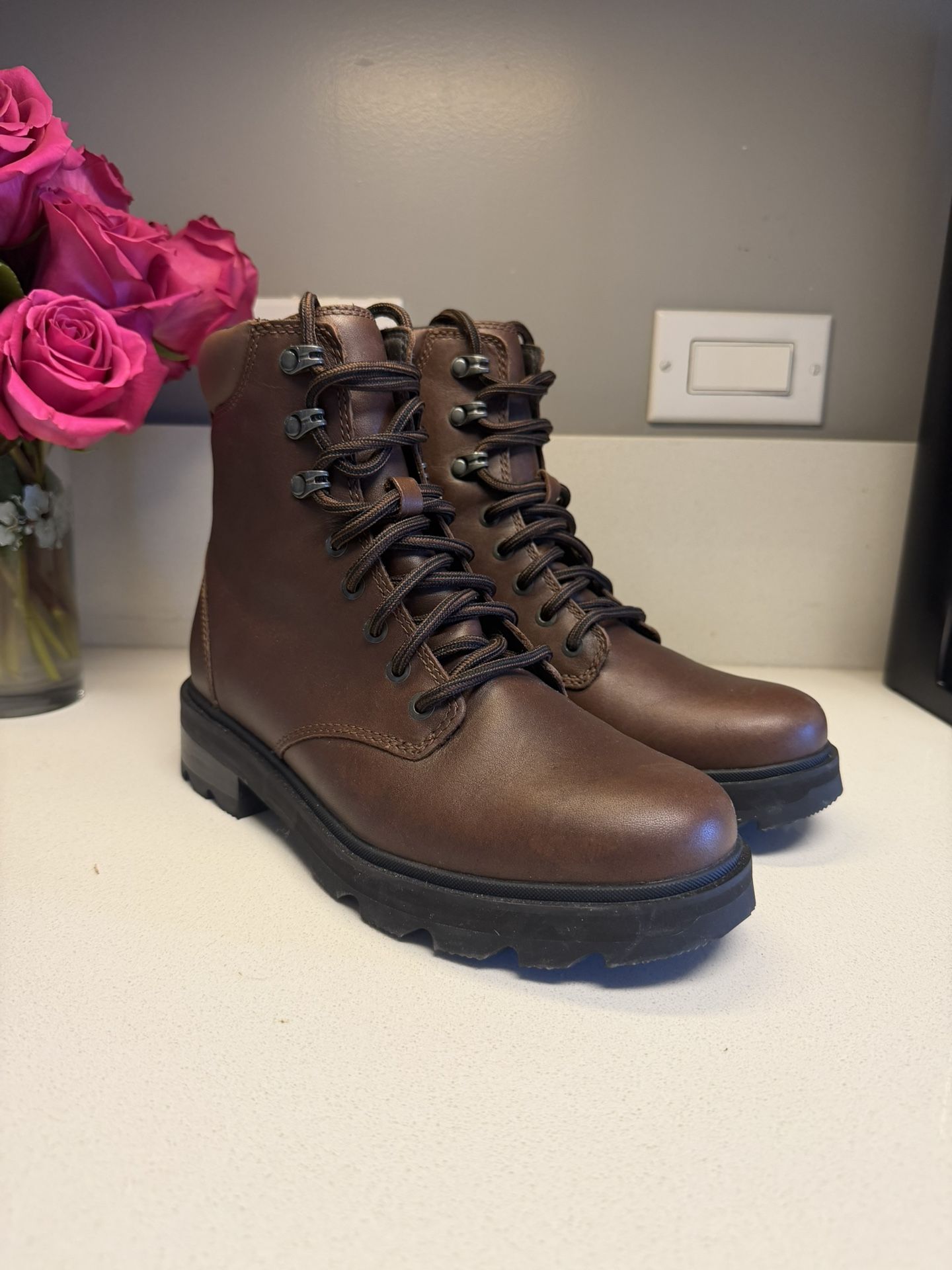 Sorel Emelie II Conquest Waterproof Boots – Women’s 9.5 - Tobacco Brown