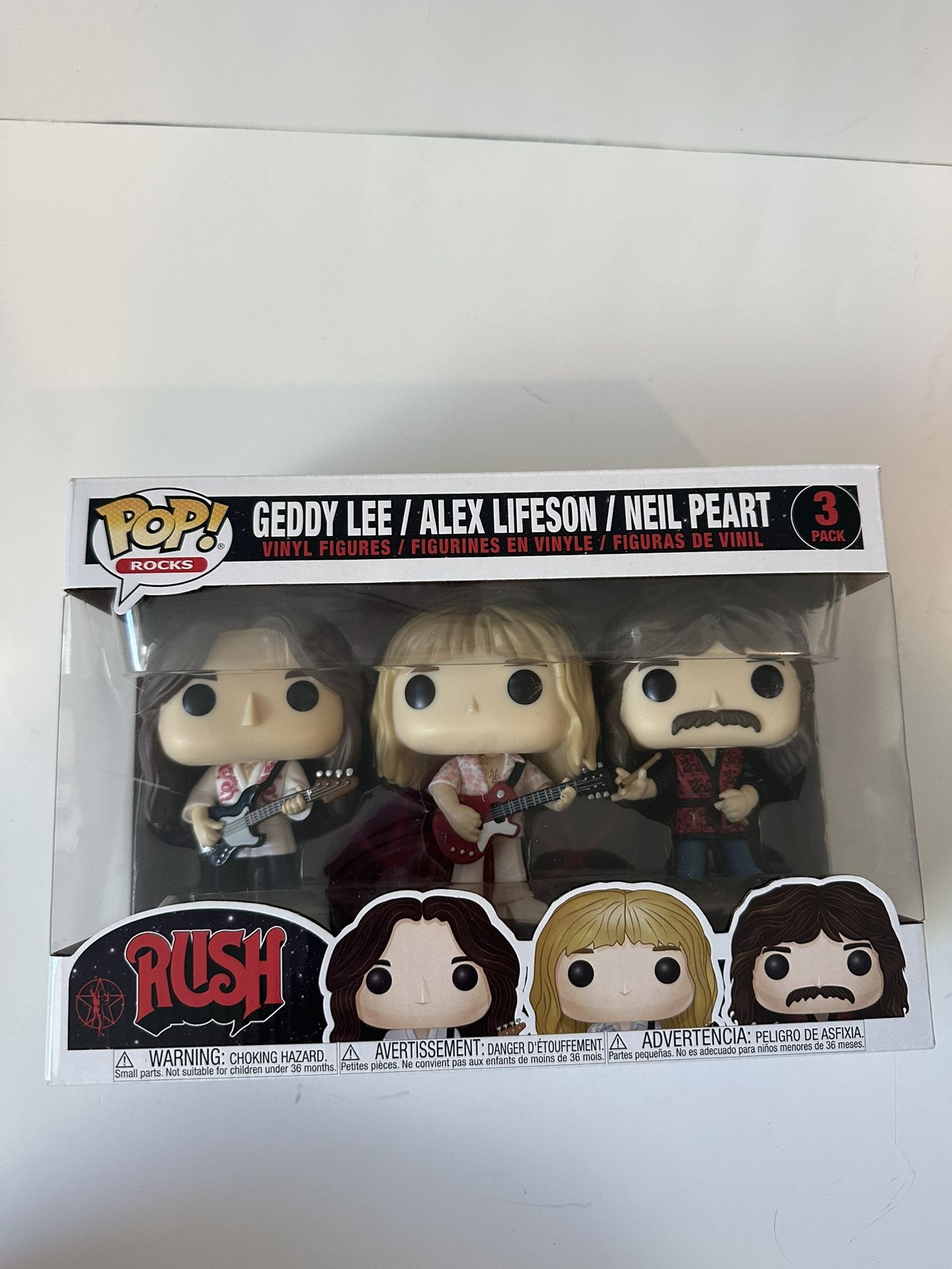 Funko Pop! Rocks Rush 3-Pack – Geddy Lee, Alex Lifeson, Neil Peart