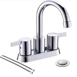 Phiestina
4 in. Centerset 2-Handle Lead-Free Bathroom Faucet in Chrome