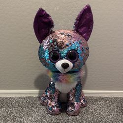 TY flippables sequin plush chihuahua 17 inches
