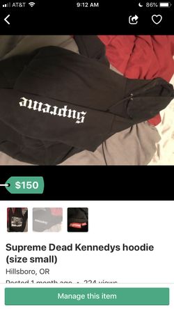 supreme dead kennedys hoodie