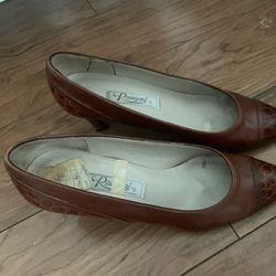 Women’s Vintage Rangoni Business Brown Leather Heels