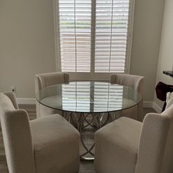 Round Glass Dining Table