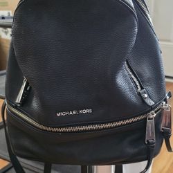 Michael Kors Rhea Black Leather Med. Backpack
