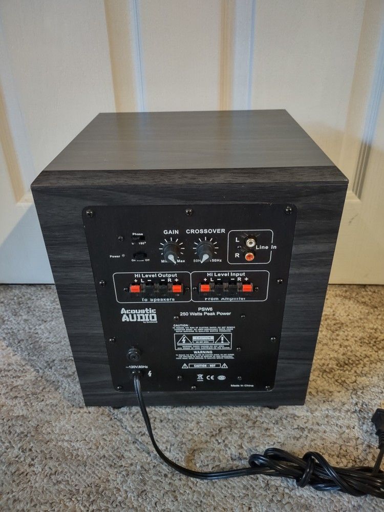 Acoustic Audio 250 W Powered Subwoofer