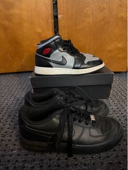 2 pairs of sneakers black Air Force and Jordan both for only $60!!!