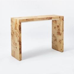 Ogden Burled Wood Console Table Brown - **zip Code 76120**
