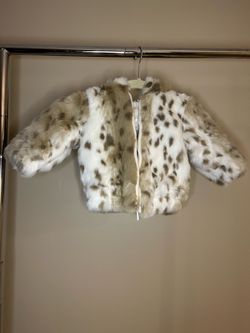 Kid and baby fur coat