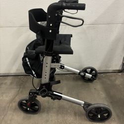 New Multi Functional Foldable Adjustable Walker Silver