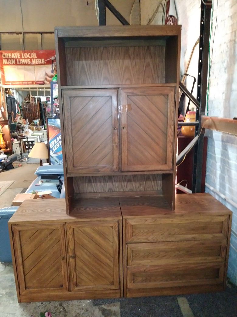 Thomasville/Huntley 3 Piece Set Cabinet,Drawer,Shelf Hutch