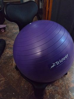 Yoga Ball Chair with Rollers on Chair Bottom