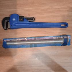 Brand New 14 Inch Monkey Wrench & Spring Tube Bender