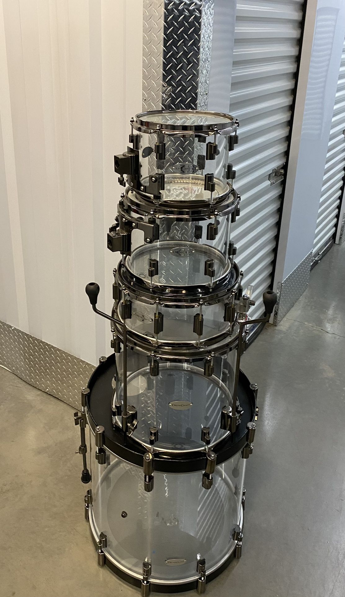 DRUM CRAFT 5 Piece Acrylic Drum set