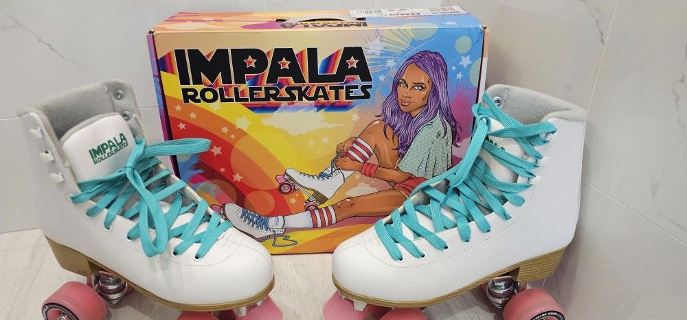IMPALA ROLLERSKATES SIZE 8 WHITE, SKATES