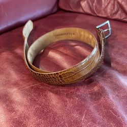 W. Kleinberg Crocodile Embossed Tan Belt size 38