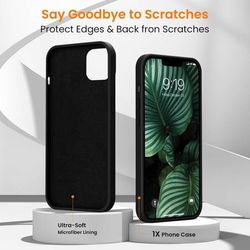 new Black iPhone 14 Case, iPhone 13 Case Shockproof Liquid Silicone Protective Phone Case