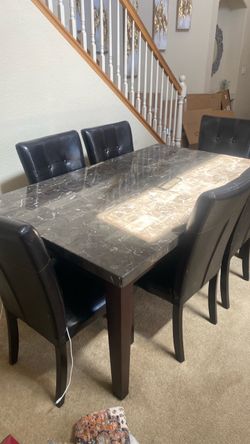 Marble dining room set
