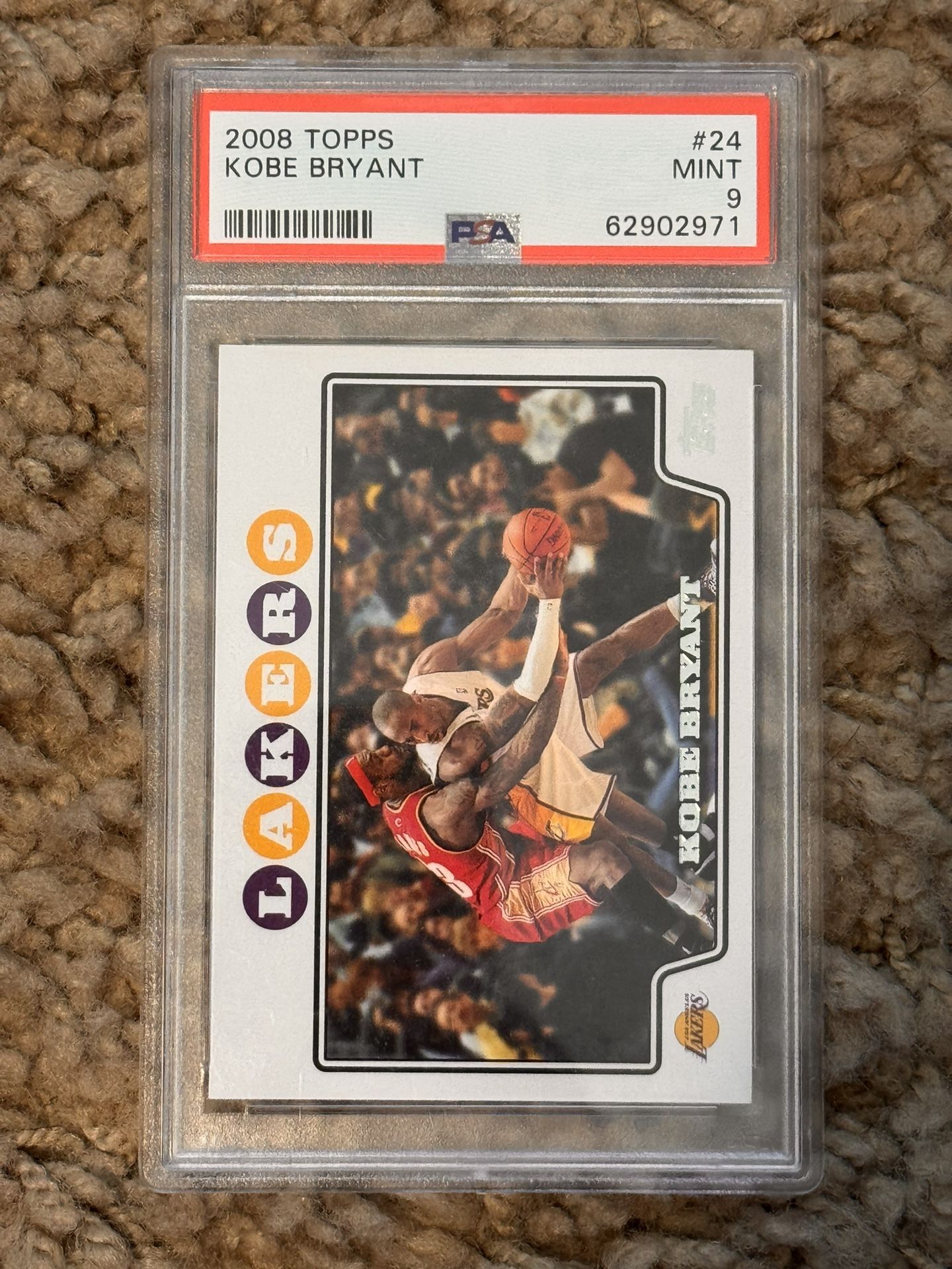 2008 Topps Kobe Bryant #24 PSA 9 Kobe/Lebron Iconic Card