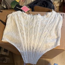 Pretty little thing White Corset Top